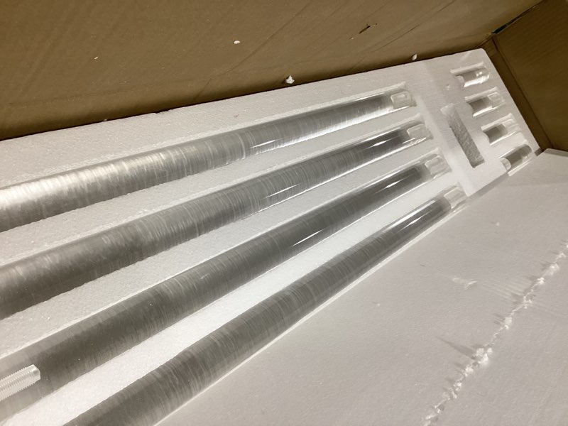 Condition photo showing Good Condition for similar to clear acrylic console table,34\" l x 10\" w x 28\" h, u-shape modern transparent entryway table, no assembly required - for foyer, living room, sofa side (1 tier)