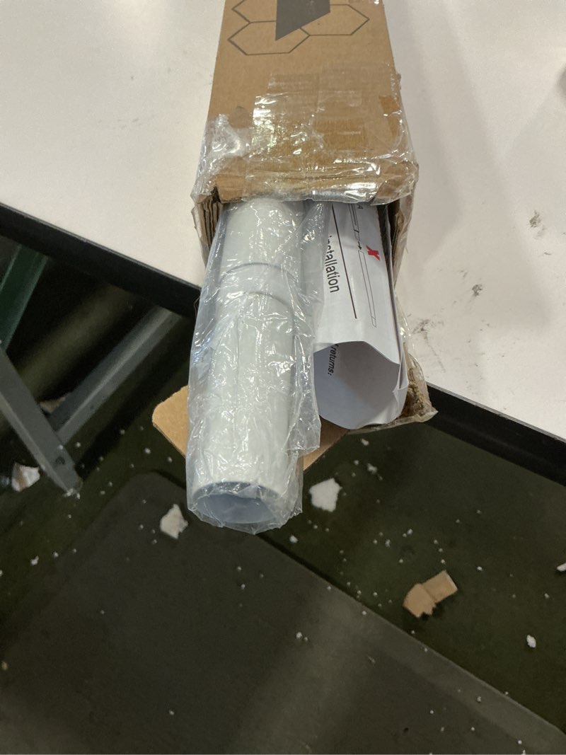 Condition photo showing As Is for Tension Curtain Rod by EZFurni, 28 to 42 Inch, Adjustable Curtain Rods No Drilling, Heavy Duty tension Rod, Anti-Slip Spring Loaded Curtain Rods for Window, Closet, Door, White White 28-42 inch 1Set