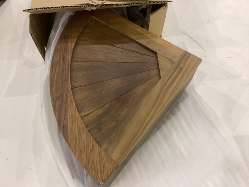 Condition photo showing New/Like New for Wallace & Williamson Teak Shower Stool – Non-Slip Corner Bath Seat with Storage – Water-Resistant Teak Wood Bench Easy Assembly (Tools Required: Phillips Screwdriver & Hex Wrench)