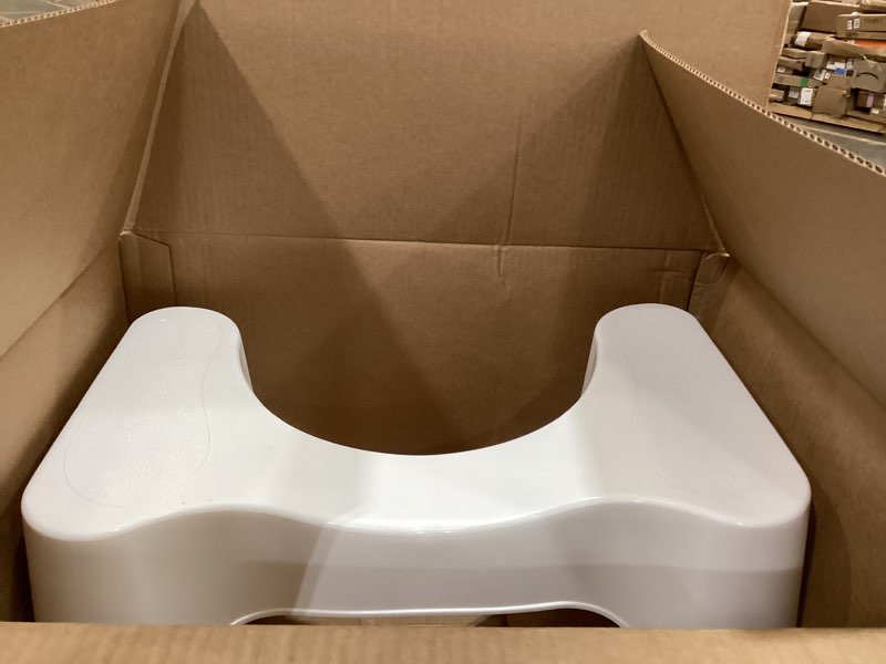 Condition photo showing As Is for Squatty Potty The Original Bathroom Toilet Stool, 7 Inch height, White White 7 Inch