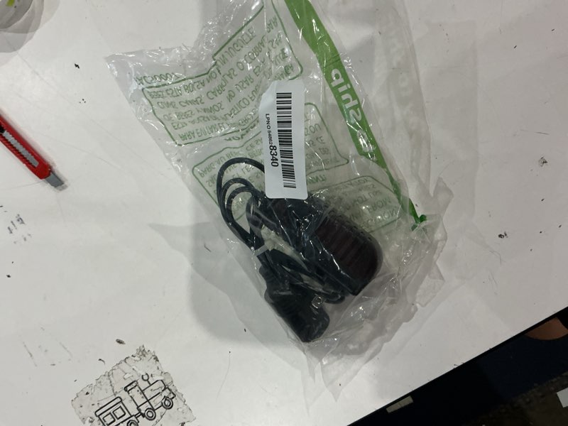 Condition photo showing As Is for ac to dc converter 2a 24w car cigarette lighter socket 110-240v to 12v ac/dc power adapter black