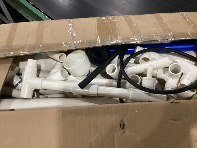 Condition photo showing As Is for AS IS Hydroponics Growing System Kit, 108 Plant Sites 3 Layers Food-Grade PVC-U Pipes Hydroponic Grow Kit Gardening System for Vegetables,Flowers Fruits,Herb(Upgraded Version) 108 plant sites(Updated Version) White