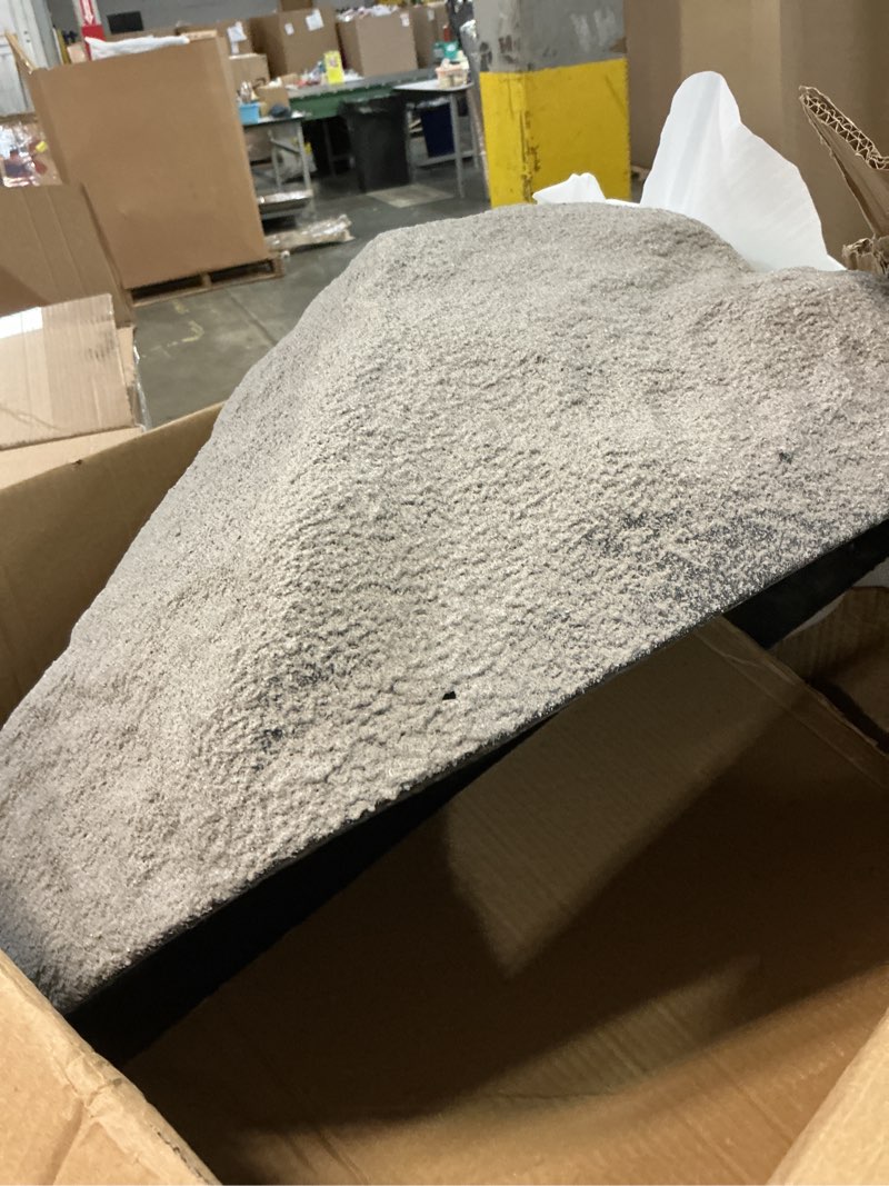 Condition photo showing Good Condition for vevor faux rock cover, outdoor fake rock well pump cover, realistic natural texture, lightweight & weather-resistant artificial boulder for landscaping garden yard décor, dark grey, medium size irregular oval/medium/dark grey