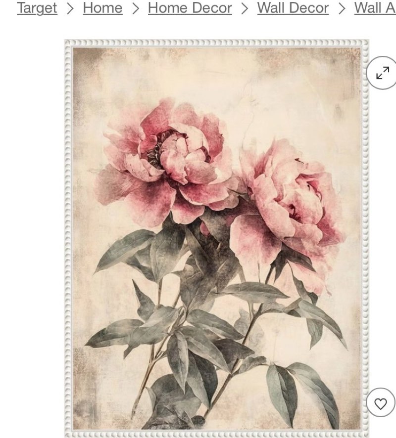 Amanti Art 23"x30" Soft Floral I by Tradelink Inhouse Artist Framed Canvas Wall Art