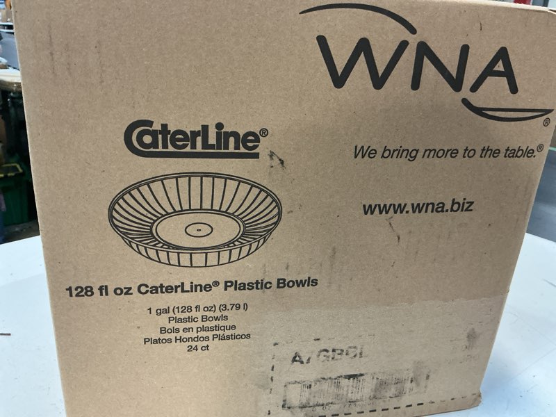 wna  128 fl oz caterline  plastic bowls  24 pcs 