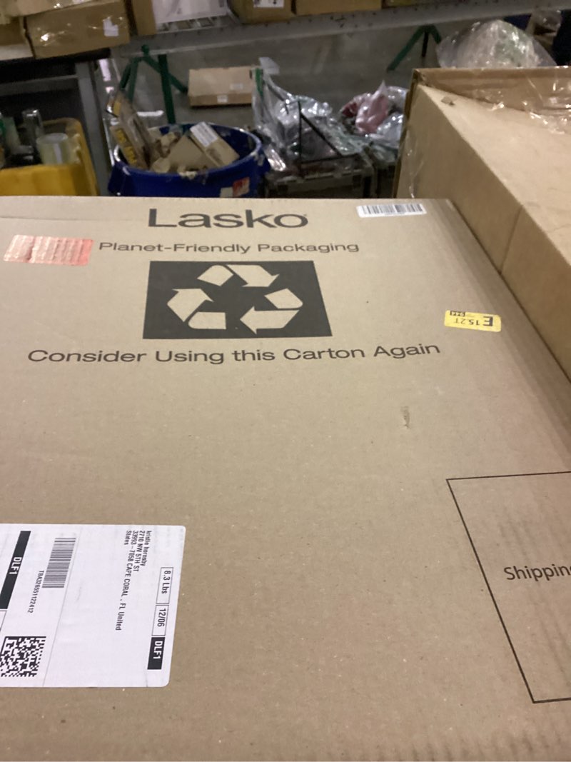 Condition photo showing New/Like New for Lasko 2520 Oscillating Stand Fan,White 16 Inch