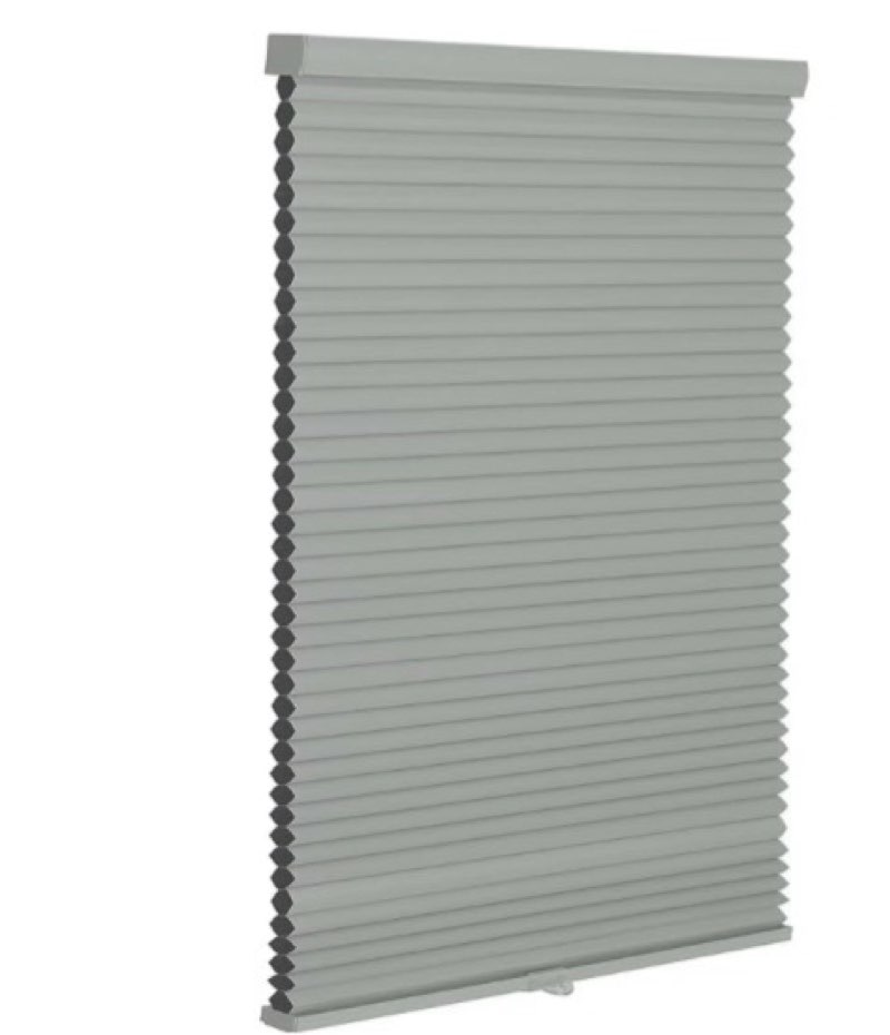 myshade cordless blackout window blinds & shades pull down room darkening window shades light blocking honeycomb cellular shade for indoor windows easy to install 24 inch wide, h50 grey blinds