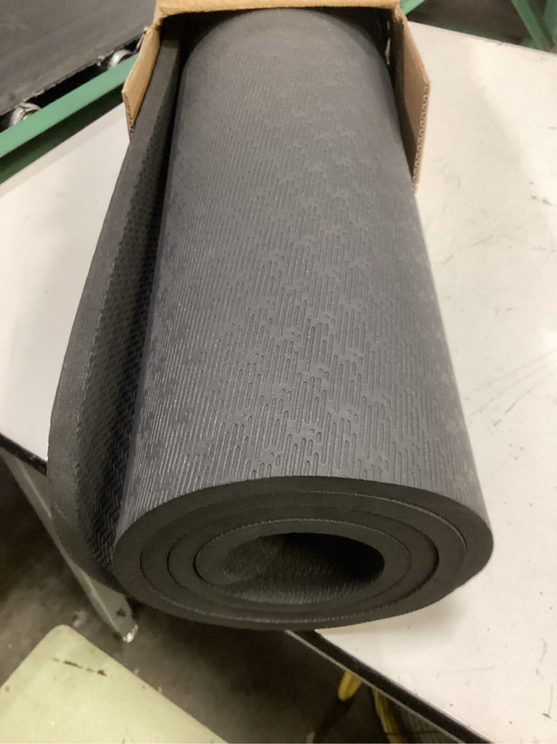 Condition photo showing Good Condition for hatha yoga extra thick tpe yoga mat - 72"x 32" thickness 1/2 inch -eco friendly sgs certified - with high density anti-tear exercise bolster for home gym travel & floor outside black