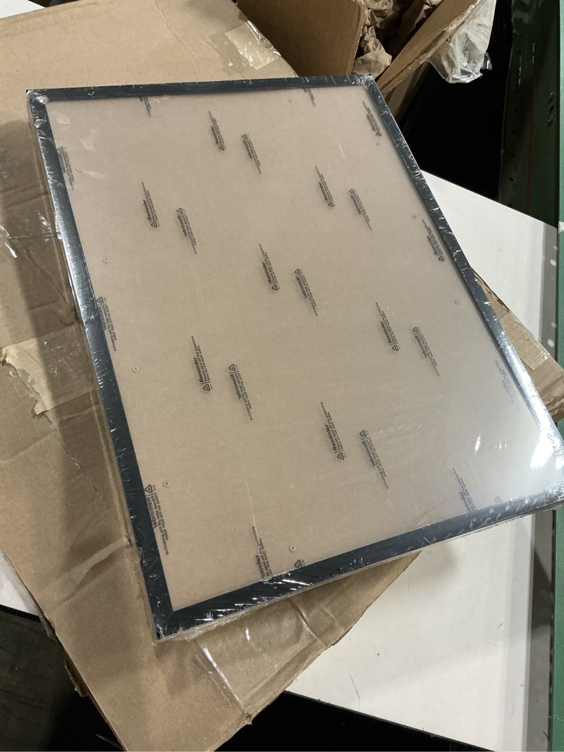 Condition photo showing New/Like New for 16x22 Picture Frame Set of 3, Black Frame for 16 x 22 Inch Picture Poster Photo, Light Weight and High Transparent 16 by 22 Frame for Wall - 3 Pack/Black/16 x22 3 16x22