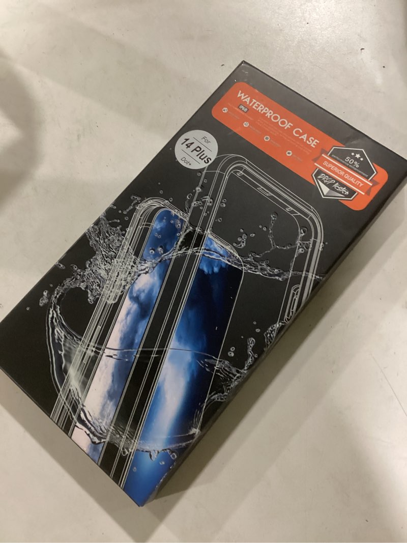 Condition photo showing New/Like New for for iPhone 14 Plus Case Waterproof, [Shockproof] [Dustproof] [IP68 Waterproof] Full-Body Hard Case Built-in [Lens Screen Protection] for Diving Case (Black, for iPhone 14 Plus 6.7in) for iPhone 14 Plus 6.7in Black