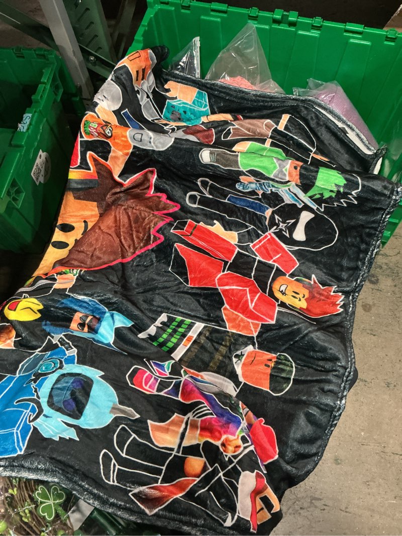 Condition photo showing As Is for geometry cartoon dash blanket soft flannel throw blanket cozy bedding for couch sofa bed for children kids adult gifts all seasons 50"x40" 