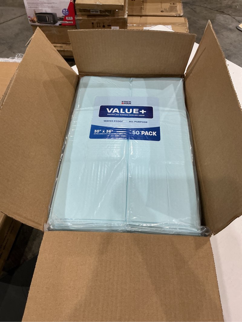 Condition photo showing New/Like New for chucks pads disposable 30x36 underpads [50-pack] incontinence chux pads absorbent fluff protective bed pads - extra large pee pads for kids, adults & elderly | leak proof puppy pads for training - xxl