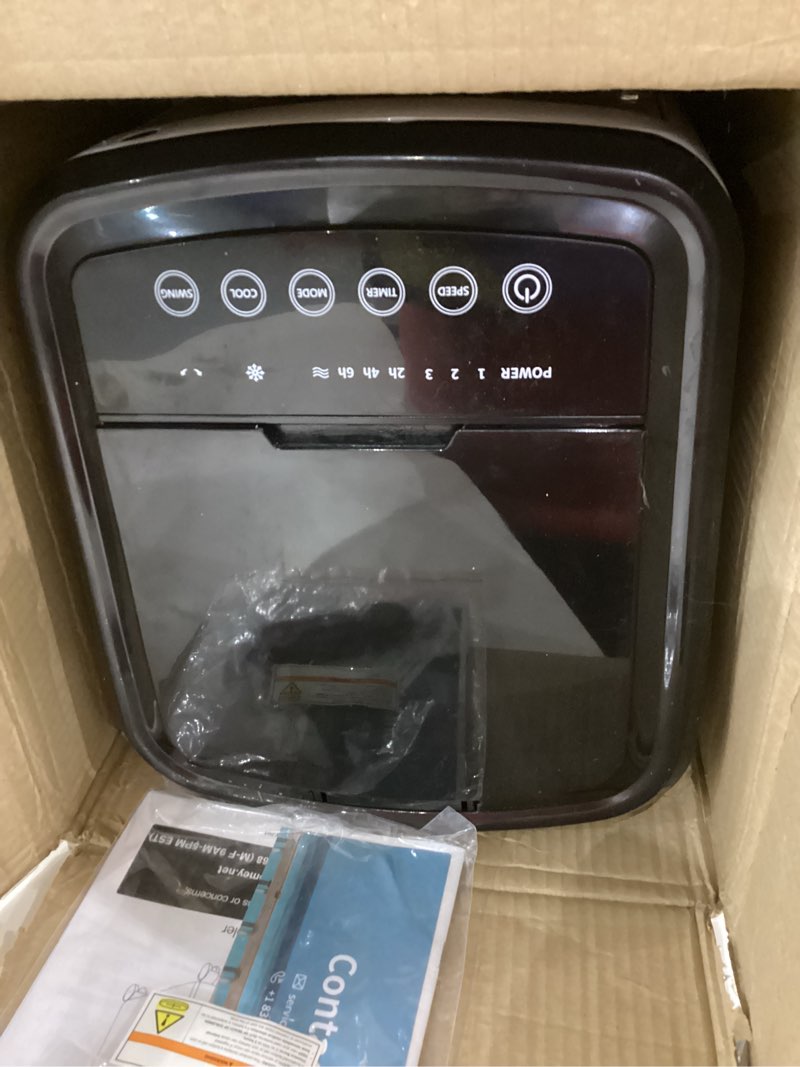 Condition photo showing As Is for FANCOLE Windowless Portable Air Conditioners with 6 Ice Packs, 12H Smart Timer for Auto-off, 26Ft Remote, Top Fill Dual Tank, 3Speeds Evaporative Air Cooler, 70°Auto Swing Swamp Cooler Air Conditioner