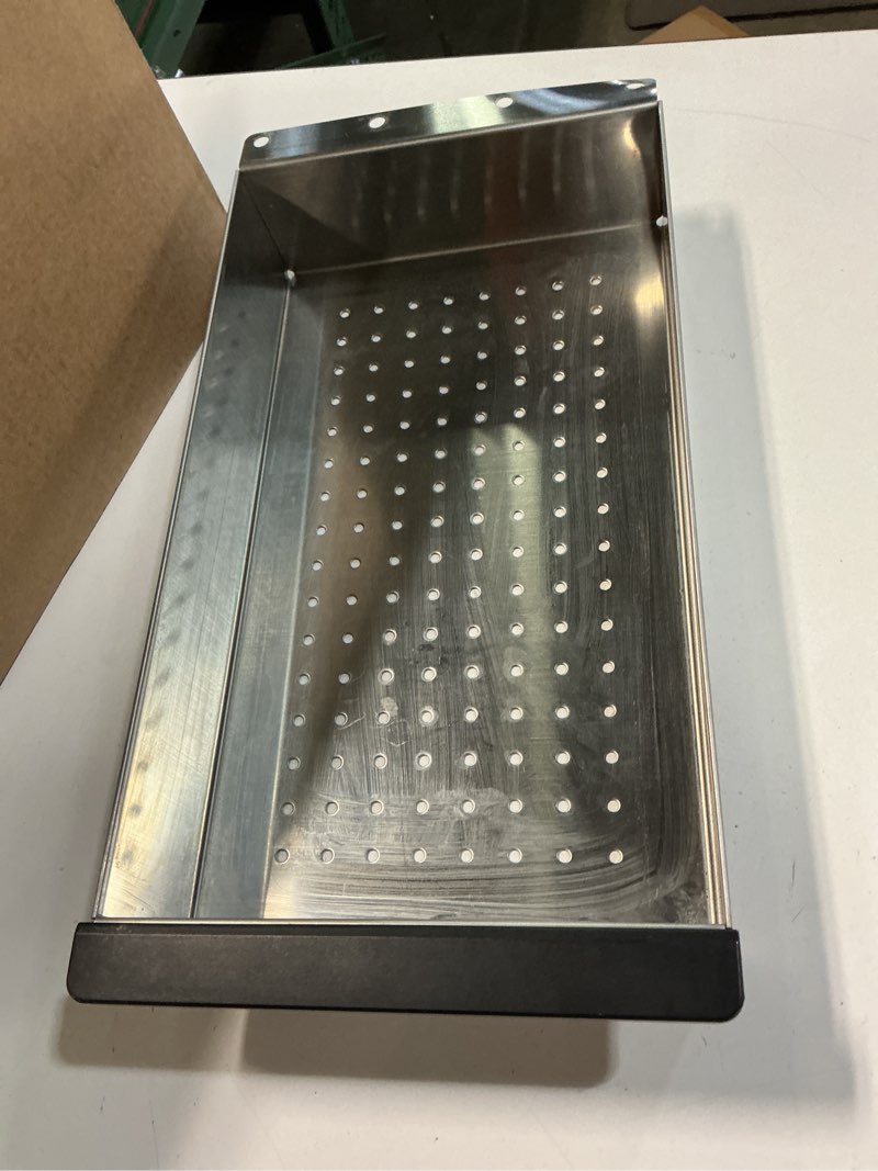 Condition photo showing As Is for KRAUS Stainless Steel Colander for Workstation Kitchen Sink, CS-6 Colander Stainless Steel