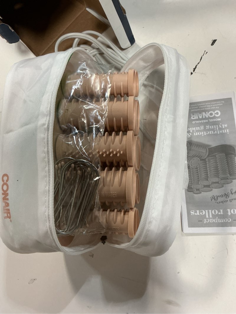 Condition photo showing Good Condition for conair instant heat compact hot rollers for long, medium, and all hair - hair curler - hair roller clips included - 1 1/4-inch, 1-inch, and 3/4-inch rollers 1 count (pack of 1)