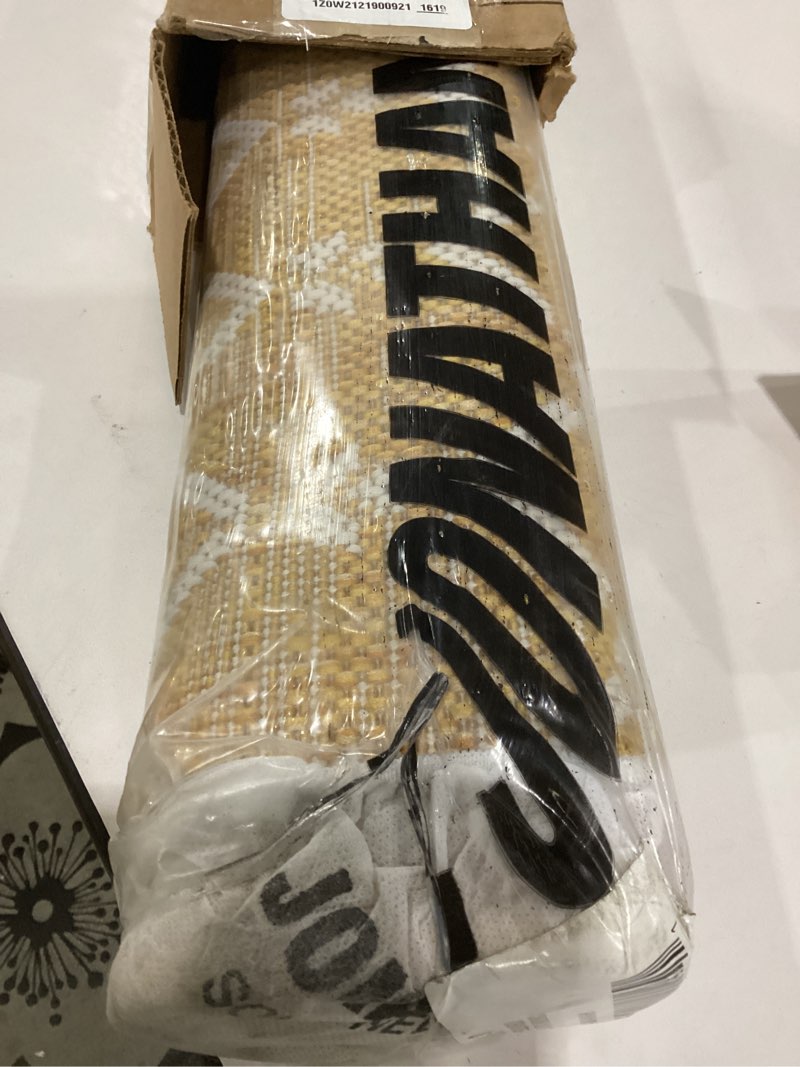 Condition photo showing Good Condition for jonathan y moroccan geometric indoor outdoor area rug 3x5 yellow/cream, ourika textured weave for backyard, patio, porch, easy-cleaning, high traffic, pet-friendly, non-shedding (smb108g-3) yellow/cream 3'1" x 5' (rectangular)