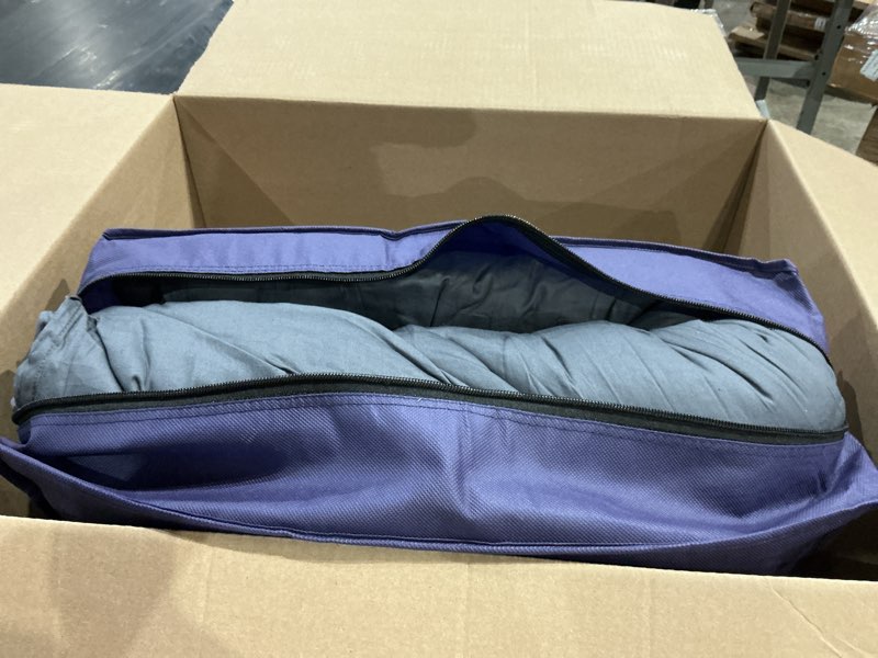 Condition photo showing As Is for not exact but similar to ynm blanket for adults, heavy bed throw blanket with cooling glass beads for all season use, dark grey) exclusive microfiber dark grey