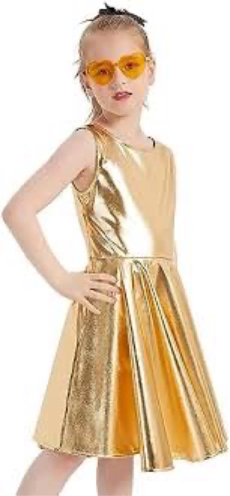 Techcity girls metallic shiny d….ses party dance clothes 