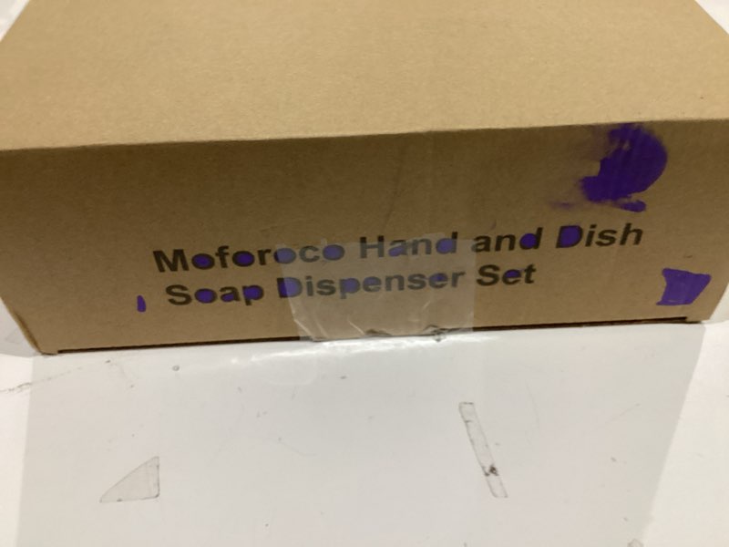 moforoco kitchen dish soap dispenser set, 16oz glass bottle, hand and dish soap dispenser set, insta