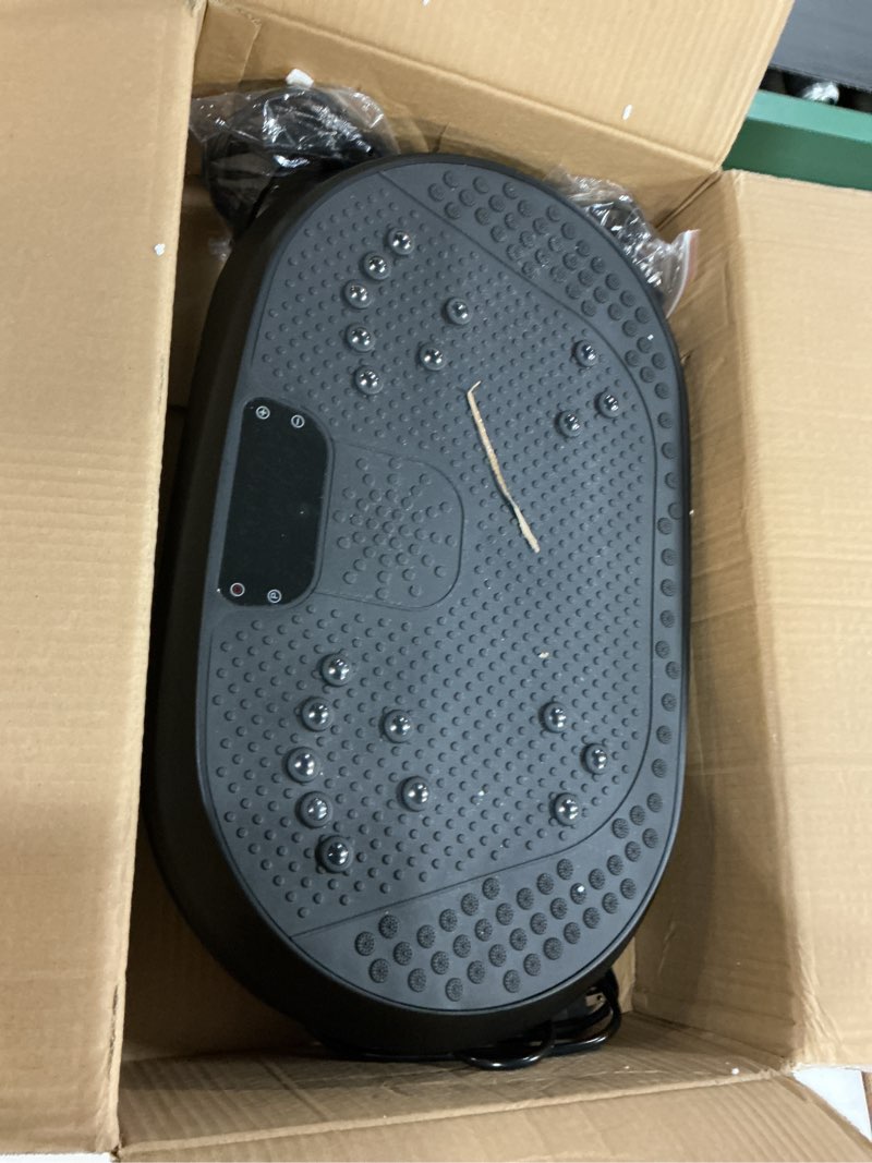 Condition photo showing Good Condition for Vibration Plate Exercise Machine, Vibrating Fitness Platform for Lymphatic Drainage, Full Body Shaker Workout Equipment, Bluetooth Power Shaping Vibrate Plate, Board Sport for Home Exercise Gym, Blue
