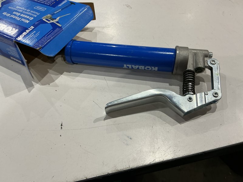 Condition photo showing As Is for kobalt mini manual grease guns 4-in