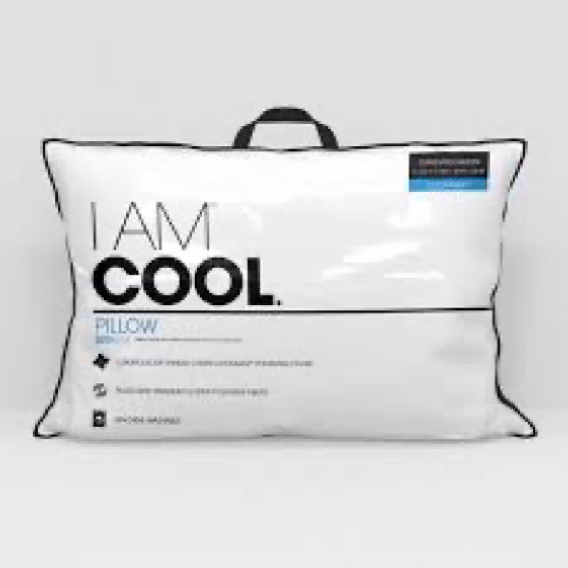 i am™ cool down alternative pillow king (20\" x 36\") - firm support/ideal for back sleepers/cooling technology/80% cotton 20% polyester/white