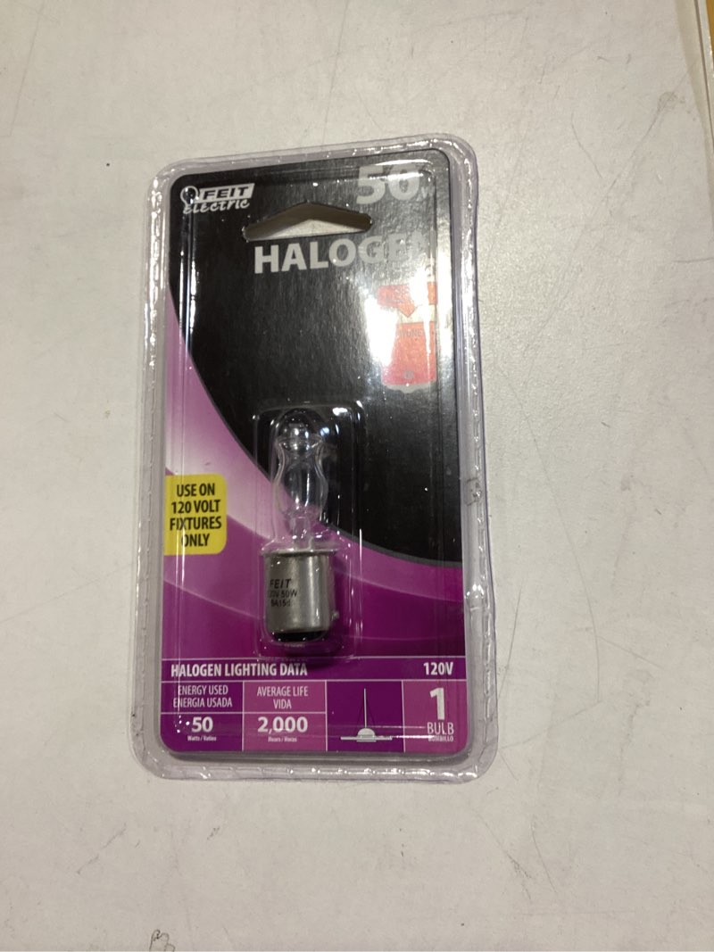 Condition photo showing New/Like New for Feit Electric 50 -Watt EQ T4 Bright white Candelabra double contact base