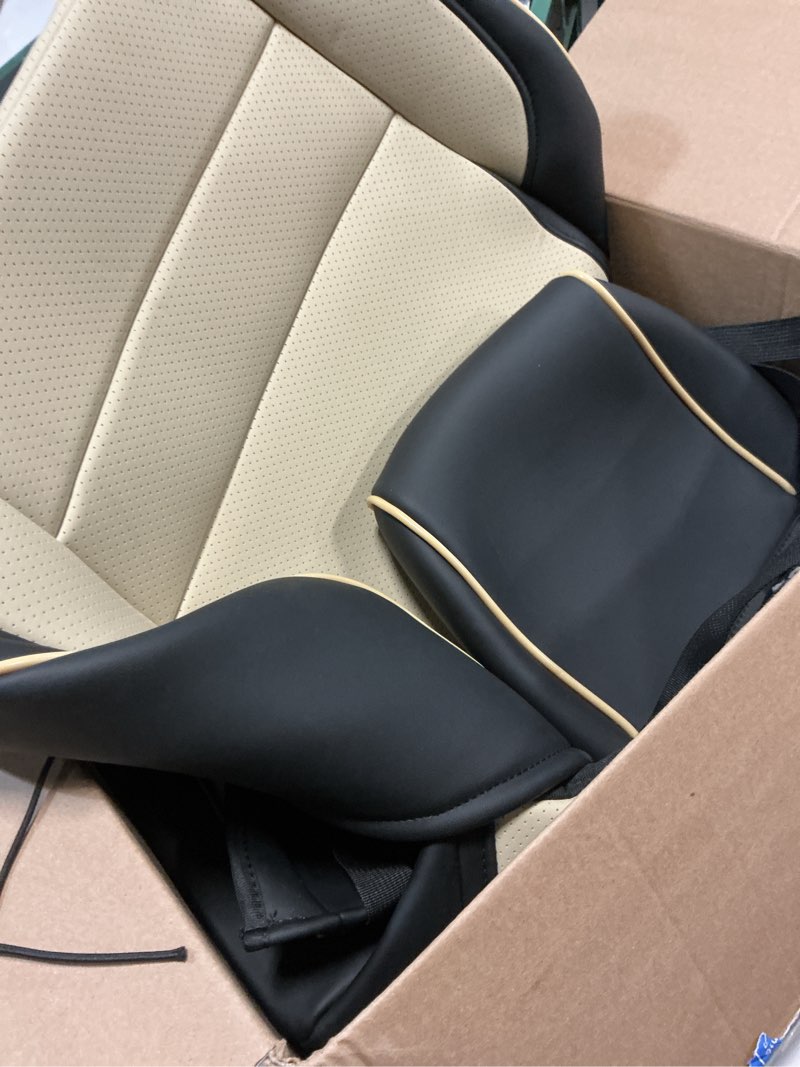 Condition photo showing Good Condition for yorise 2pcs car seat covers, comfortable breathable front seat covers, highly elastic automotive seat protector cover accessories for rv, suv, truck, sedan (beige)