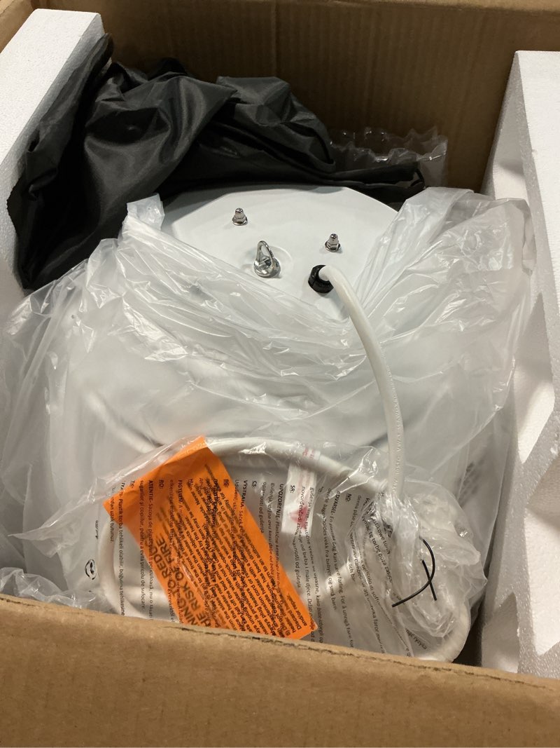 Condition photo showing Good Condition for Electric Outdoor Heater, 1500W Hanging Ceiling Mounted Infrared Patio Heater for Outdoor Use, Waterproof Electric Heater for Porch, Balcony, Garage, Adjustable Height, White