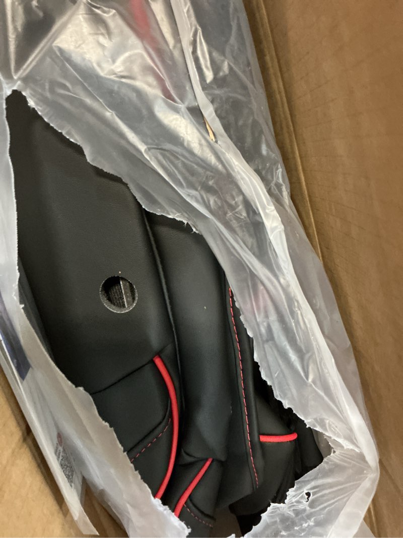 Condition photo showing Good Condition for jeep gladiator seat covers - premium quality faux leather, waterproof, scratch-resistant, custom fit for jeep gladiator 2026, 2025, 2024, 2023, 2022, 2021, 2020 (black+red line) black+red line jeep gladiator 2020-2026
