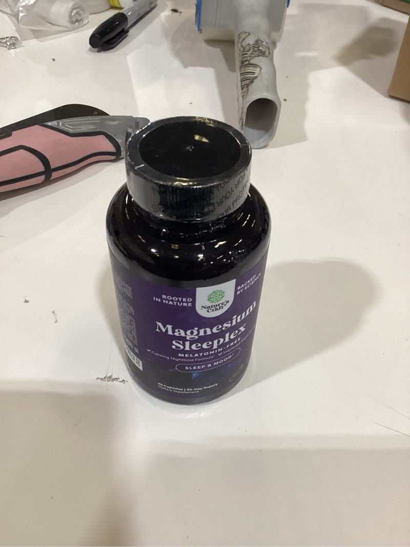 Condition photo showing Good Condition for high absorption magnesium sleep supplement - rest support magtein magnesium l-threonate and apigenin theanine for sleep and rest for women & men - mg l-threonate melatonin free sleeping aid - 90 ct 90 count (pack of 1)