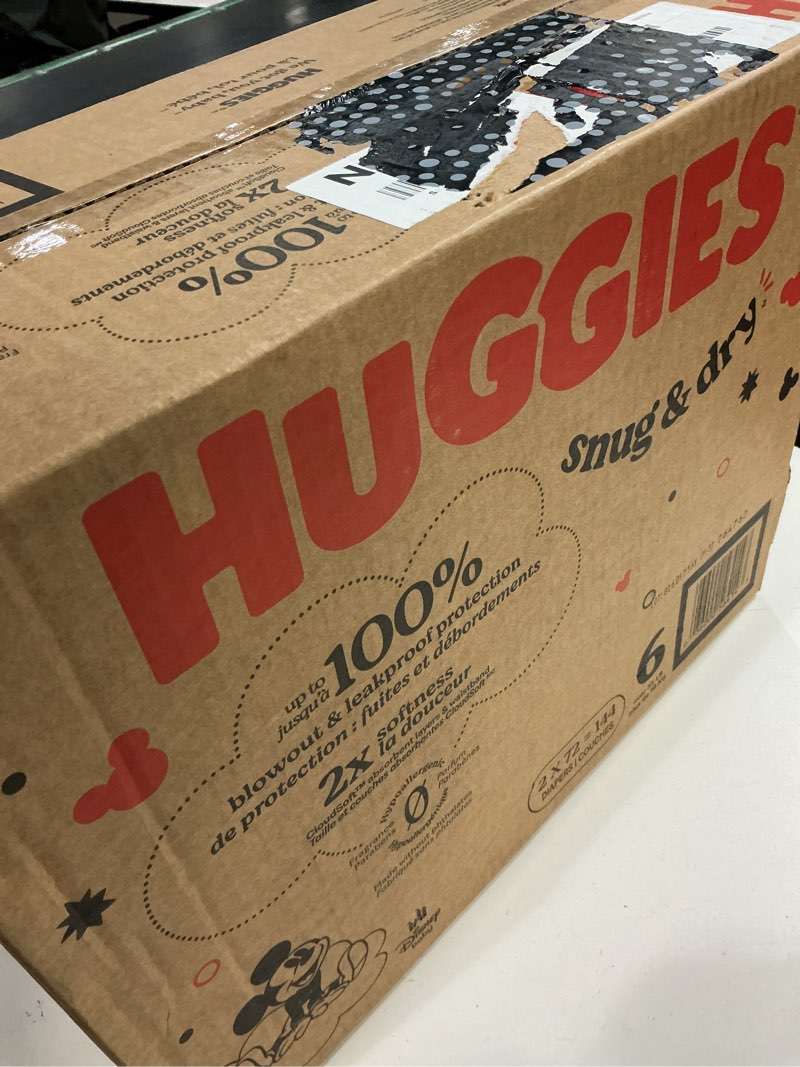 Condition photo showing New/Like New for huggies snug & dry disposable diapers - econ+ pack - size 6 - 144ct