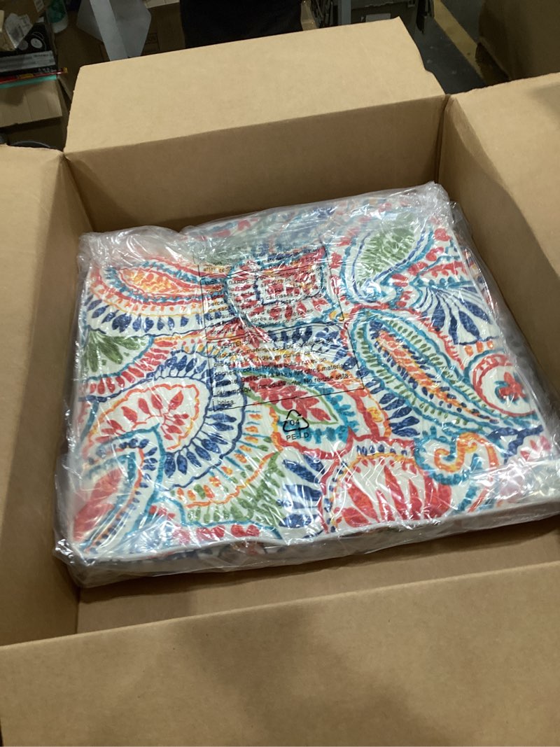 JMGBird Outdoor Cushion Tufted Pillow, Deep Seat Outdoor Chair Cushion Set 22"x22" Patio Cushions for Outdoor Furniture Paisley Patten 22"×22"