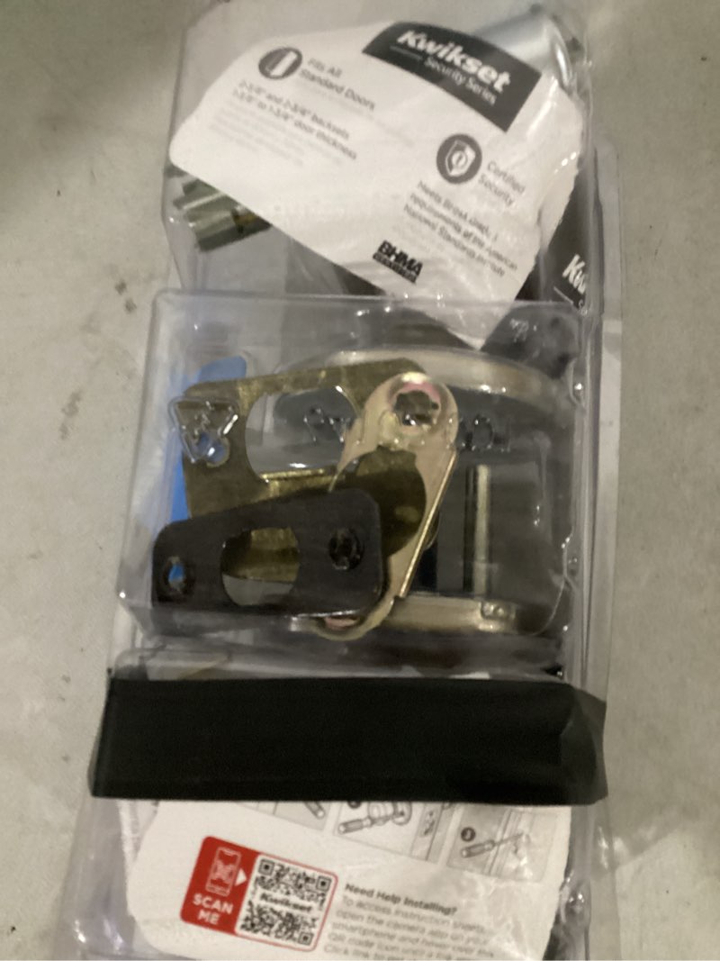Condition photo showing As Is for kwikset bed/bath interior privacy locking knob