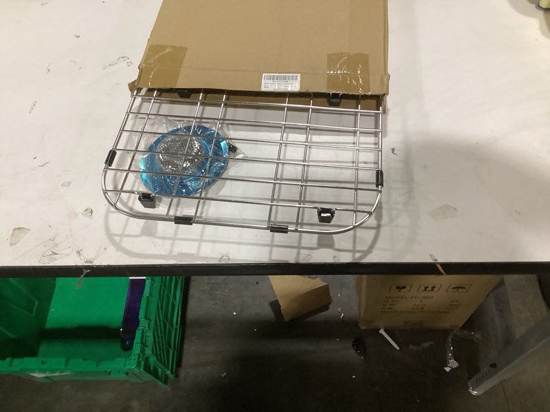 Condition photo showing Good Condition for iPEGTOP Sink Bottom Grid, 23"x 13" Stainless Steel Sink Protector with Rear Drain Corner Radius 2", Sink Grate for Bottom of Kitchen Single Sink Bowl, One-Piece 23"x 13", Rear Drain