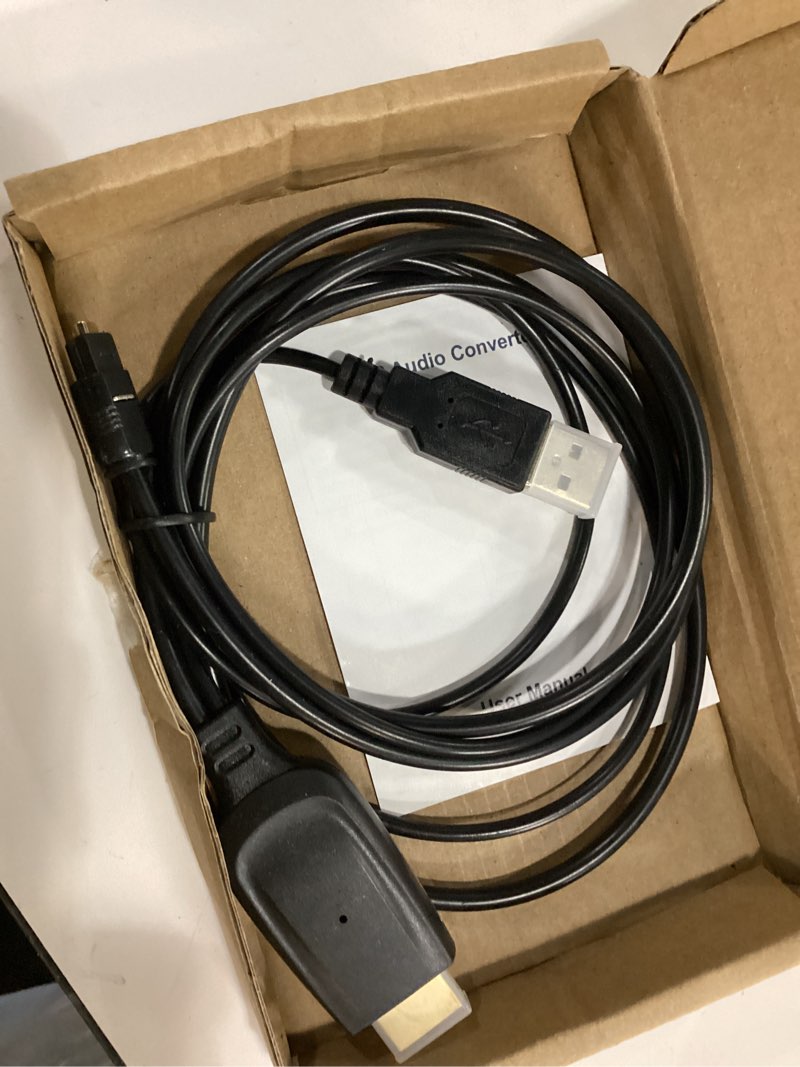 Condition photo showing Good Condition for 192KHz HDMI ARC to Optical Audio Converter for TV to Soundbar, Plug & Play 3.6ft/1.10m ARC to Optical Cable Audio Extractor Adapter Splitter for Sound System Speaker Home Theater Support Dolby/DTS 5.1 ARC to Optical ARC to Optical