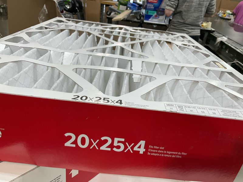 Condition photo showing As Is for 3m filtrete electrostatic air cleaning filter 20x25x4