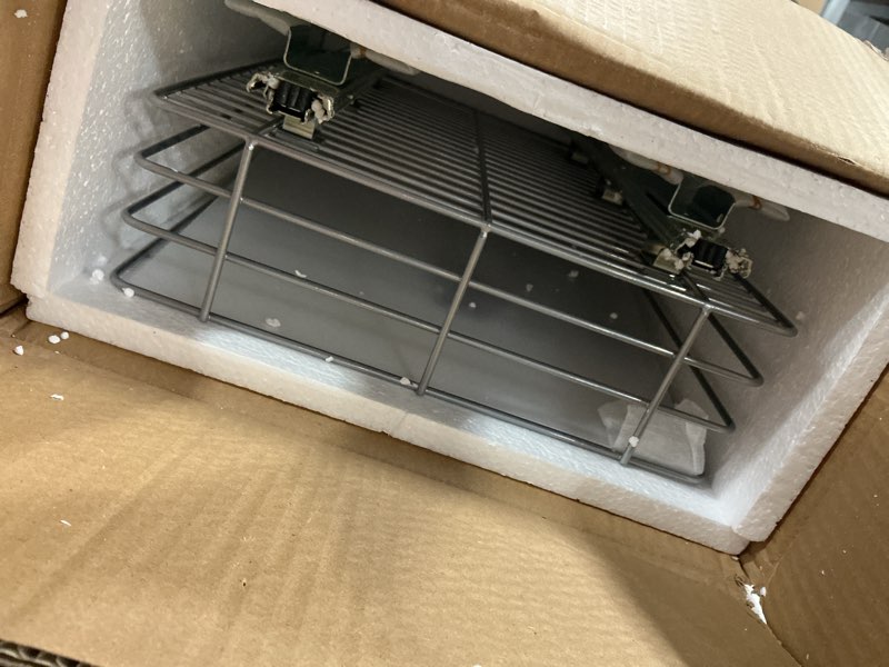 Condition photo showing As Is for Household Essentials Sliding Pantry Organizer,4.92" H x 12.01" W x 15.94" D,Perfect Kitchen Organiza