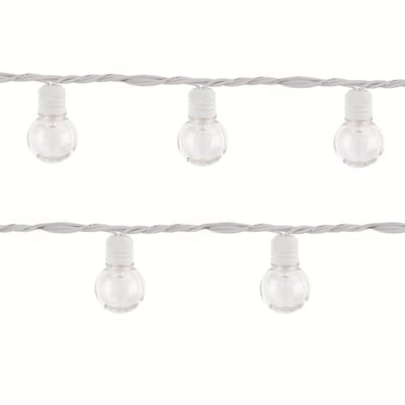 harbor breeze 48-ft plug-in white indoor/outdoor string light with 100 white -light led globe bulbs