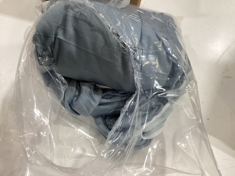 Condition photo showing Good Condition for box spring cover king size, alternates for bed skirt, smooth and elastic woven material wrap around 4 sides of the box spring, wrinkle & fading resistant, washable, dustproof, grey king grey 1