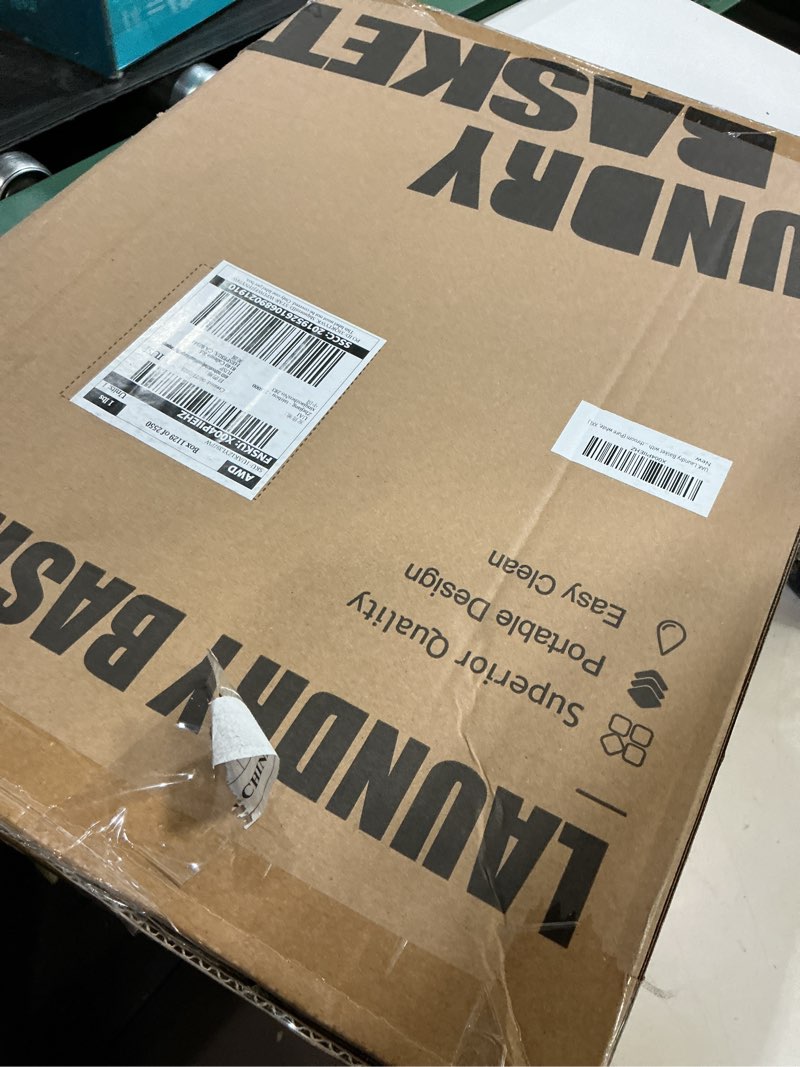 Condition photo showing Good Condition for UAK Plastic Laundry Basket with Wheels & Handle, 61L Heavy Duty Foldable Laundry Hamper – Easy Clean Waterproof Rolling Organizer for Bathroom & Laundry Room, Grey Gray XXL