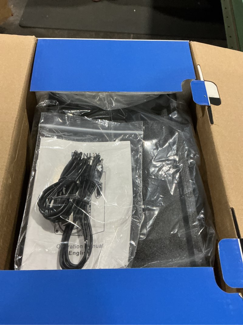 Condition photo showing As Is for Bluetooth Speaker 100W Portable Big Powerful Deep Bass Loud Sound Wireless Boombox with Subwoofer TWS LED Lights DSP Large Wooden Speakers for Outdoor Home Party Black