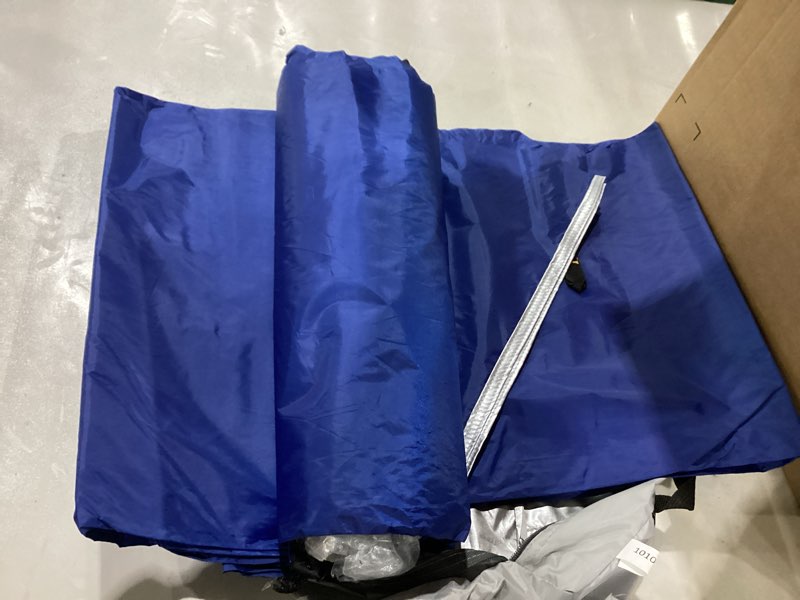 Condition photo showing New/Like New for Forceatt 12x14FT Waterproof Anti-UV Camping Tarp with 2 Poles (UPF50+), Lightweight Sun Shelter for Car, Tent, Hammock in Hiking, Backpacking, Garden and Traveling Dark Blue