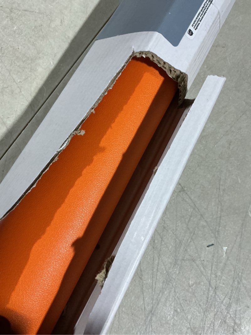 Condition photo showing As Is for Aothia Faux Leather Desk Mat – Large Mouse Pad, Non-Slip PU Leather Blotter, Waterproof Writing Surface for Office and Home (Orange, 47.2" x 23.6") 47.2" x 23.6" Hermes Orange