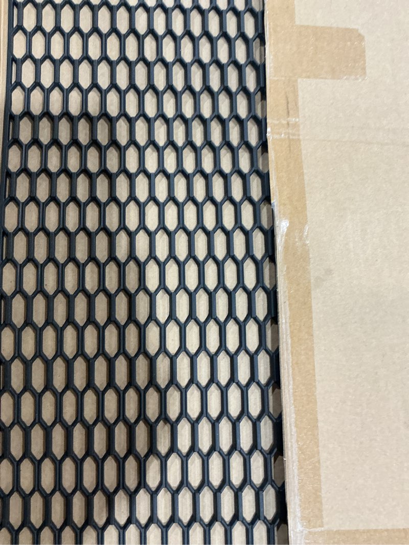 Condition photo showing New/Like New for aggauto 47"x16" abs plastic universal car grill mesh, automotive grille insert bumper honeycomb hole 10x25mm hex grids black black honeycomb 10x25mm