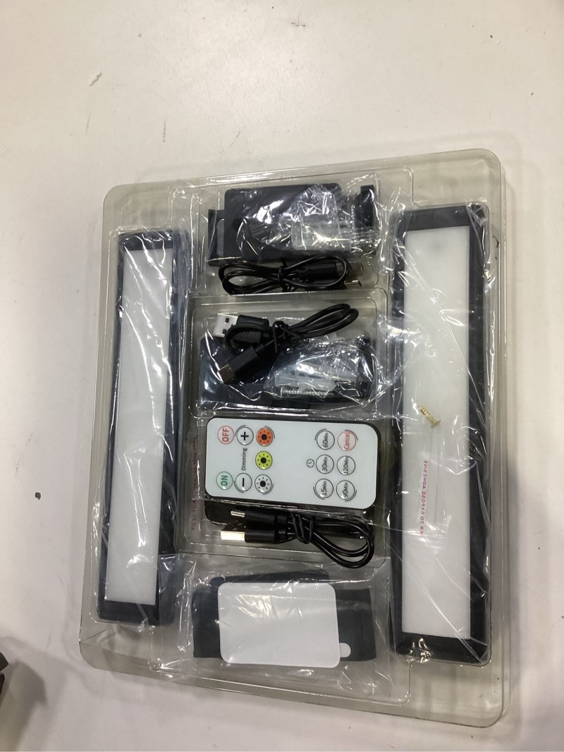 Condition photo showing Good Condition for EZVALO Picture Light for Wall, Rechargeable 2400mAh Battery Lights Wireless Remote, 3 Color & Dimmable Magnetic 8'' LED Lights Display for Painting, Living Room, Gallery, Bedroom, Dashboard(Black-3P) Black 3Pack-8in