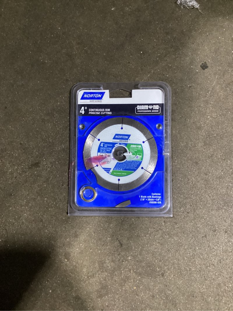 Condition photo showing Good Condition for norton 4-in wet/dry continuous rim diamond saw blade