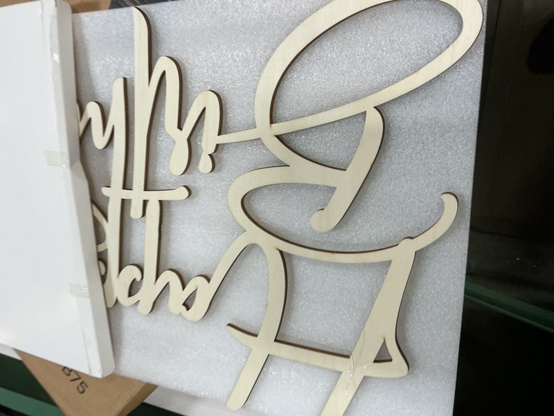 Condition photo showing Good Condition for wooden happy birthday background sign - happy birthday unfinished large wood sign decorations, home door wall birthday party decor photo props (wooden happy birthday background 2)