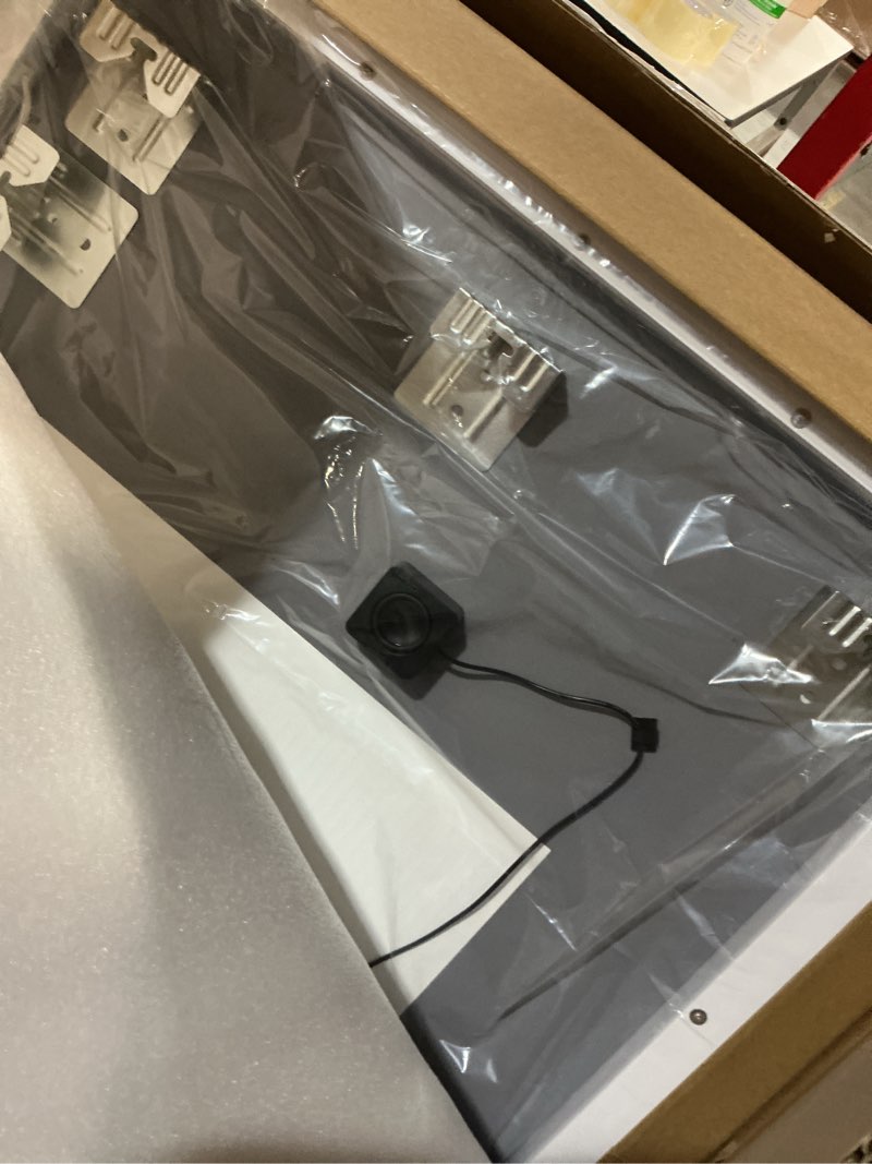 Condition photo showing Good Condition for SBAGNO LED Bathroom Mirror with Lights, 32''x28'' 3D Border Bathroom Vanity Wall Mirror with Bluetooth, Anti-Fog, Stepless Dimming, 3 Colors, Tempered Glass Lighted Vanity Mirror for Bathroom Rectangular 32"L x 28"W