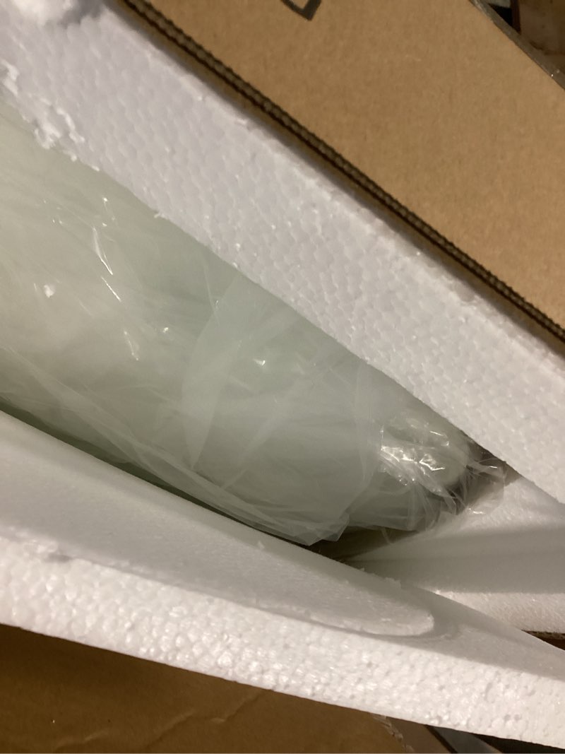 Condition photo showing Good Condition for ANDY STAR Brass Bathroom Mirror, 24x32’’ Brushed Gold Metal Frame Oblong Mirror for Bathroom, Modern Gold Oval Bathroom Mirror for Over Sink, Hangs Horizontal or Vertical Brushed Gold 32"L x 24"W